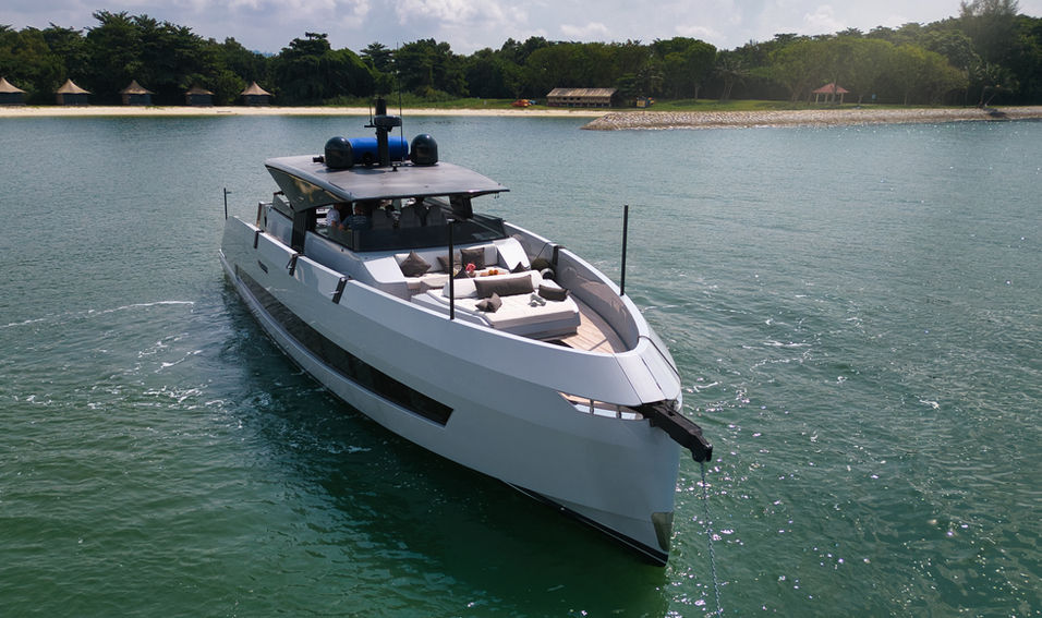 71 ft Manda Italian Yacht deck Singapore