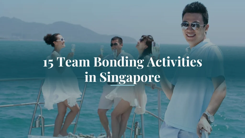 Team bonding activities Singapore group on a private yacht charter